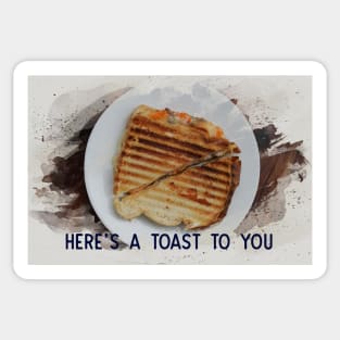 Here's a toast to you Greeting Card Sticker